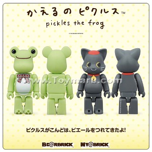 100% 베어브릭 Pickles the Frog &amp; Ny@Brick Black Cat Pierre 2종세트