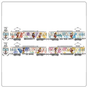 [ 철도 컬렉션 ] 1/150 게이한 전차 오즈선 700형 「울려라! 유포니엄」포장 전차 2023 2량 세트 (2024년 8월 발매예정)